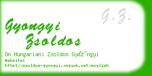 gyongyi zsoldos business card